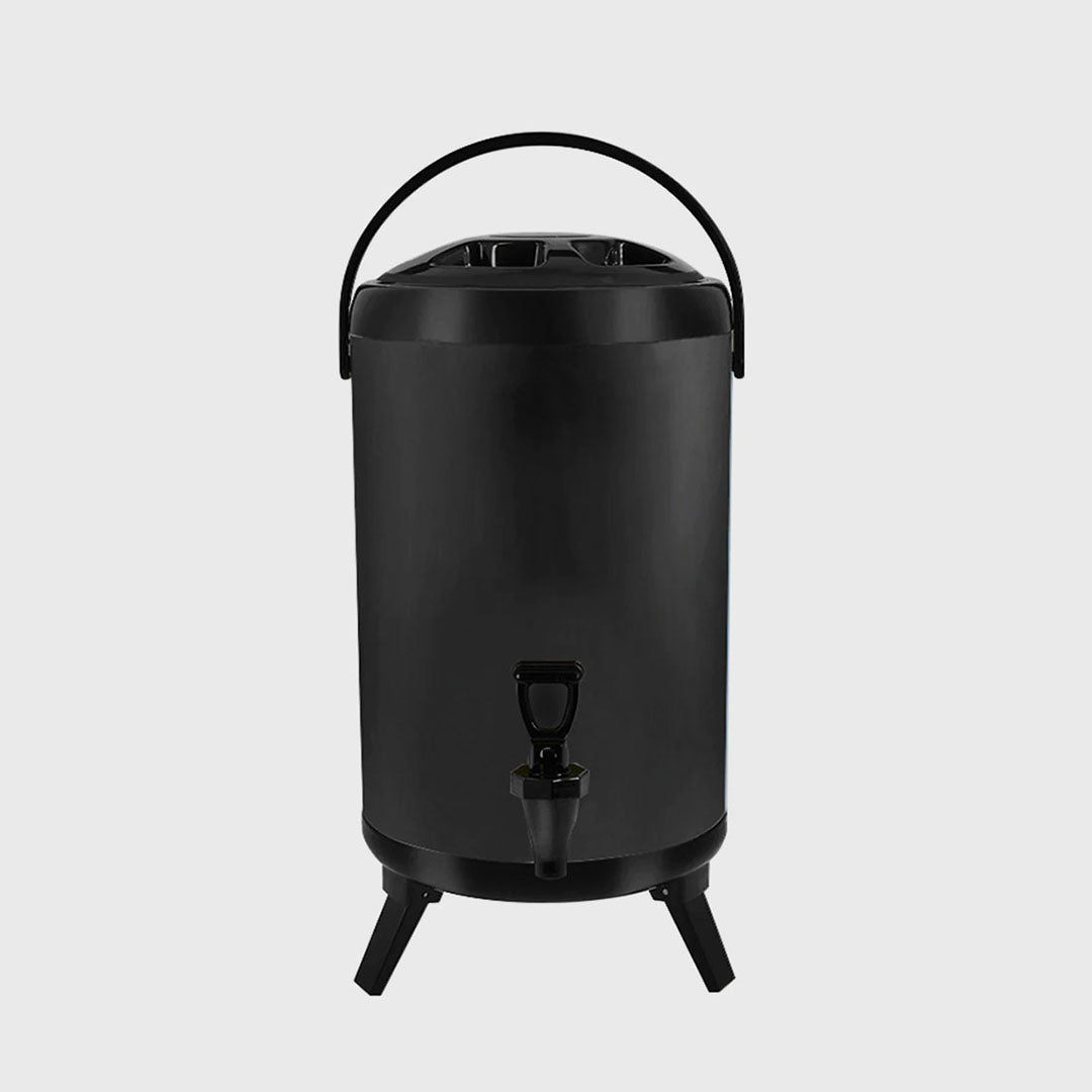 14L Stainless Steel Milk Tea Barrel with Faucet Black