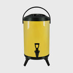 16L Stainless Steel Milk Tea Barrel with Faucet Yellow