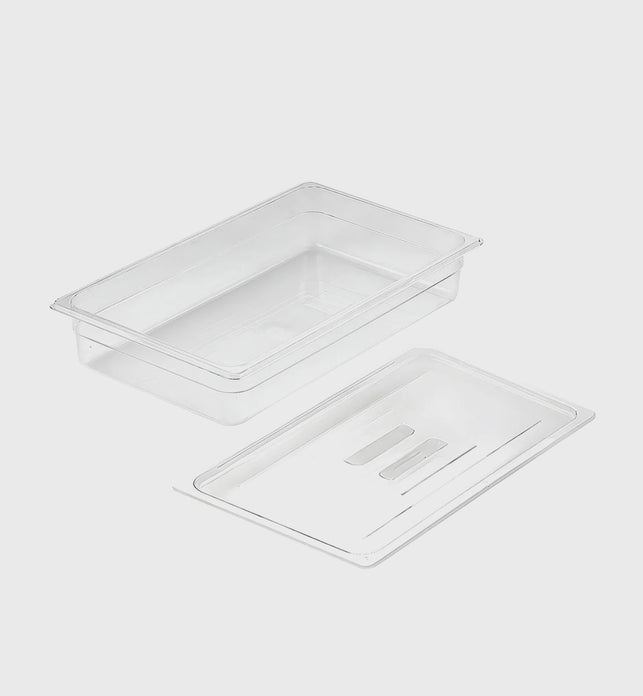 100mm Clear GN Pan 1/1 Food Tray with Lid