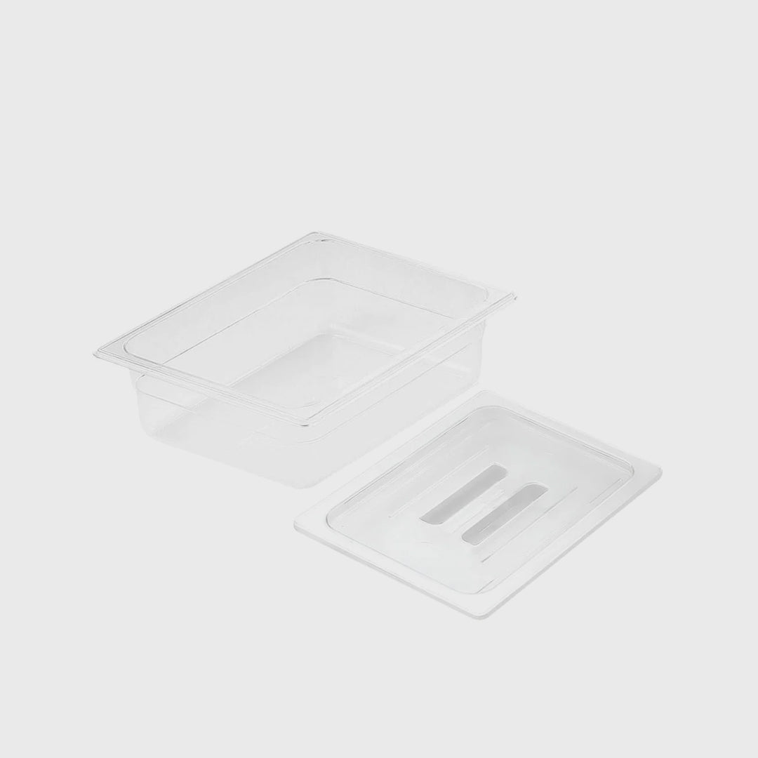 100mm Clear GN Pan 1/2 Food Tray with Lid