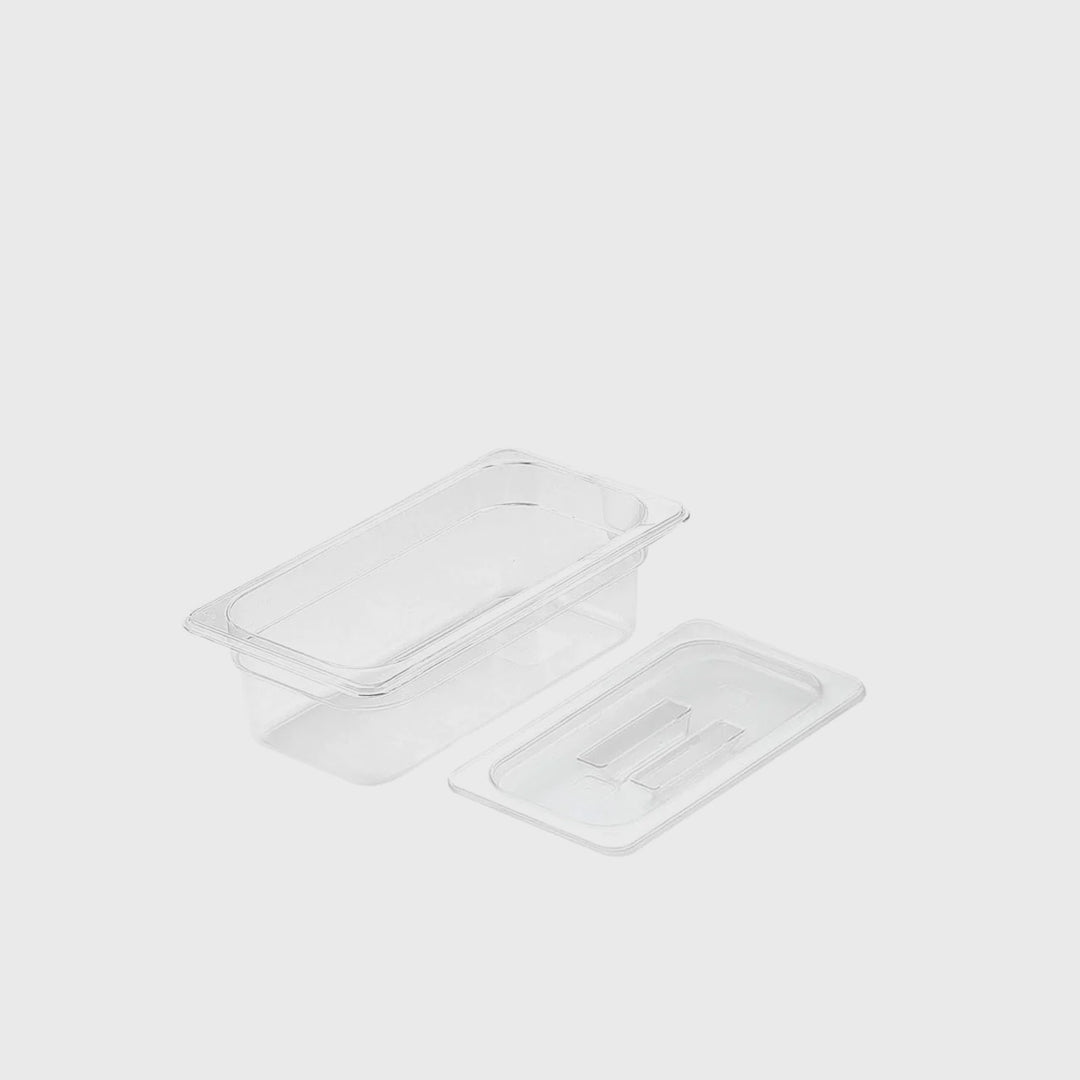100mm Clear GN Pan 1/3 Food Tray with Lid