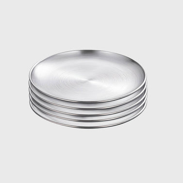 SOGA 23cm Premium Silver Grilling Plate - Durable, Heat-Resistant, Perfect for BBQs and Outdoor Cooking Kitchen Essential