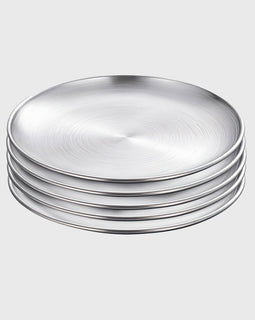 30cm Premium Silver Grilling Plate Durable Heat-Resistant Perfect for BBQs and Outdoor