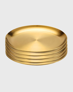 23cm Premium Gold Grilling Plate - Durable, Heat-Resistant, Perfect for BBQs and Outdoor