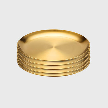 SOGA 23cm Premium Gold Grilling Plate - Durable, Heat-Resistant, Perfect for BBQs and Outdoor Cooking Kitchen Essential