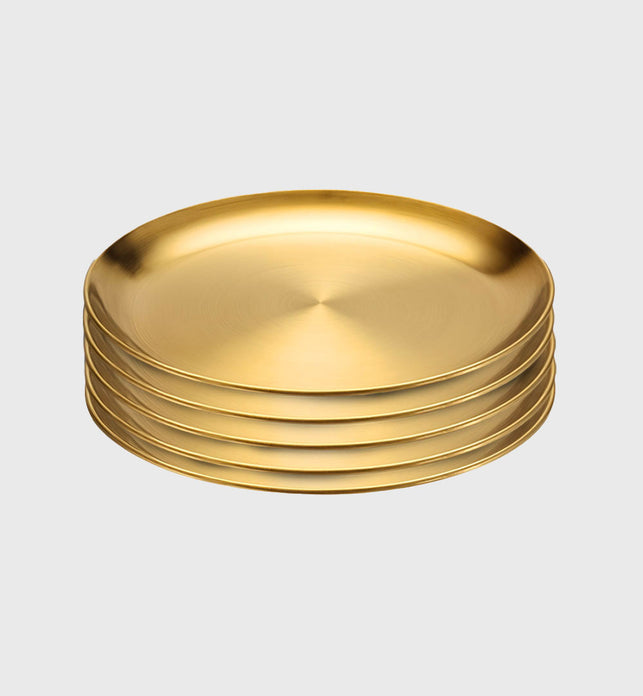 SOGA 23cm Premium Gold Grilling Plate - Durable, Heat-Resistant, Perfect for BBQs and Outdoor Cooking Kitchen Essential