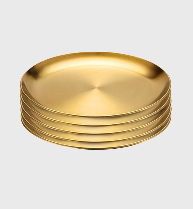 SOGA 26cm Premium Gold Grilling Plate - Durable, Heat-Resistant Perfect for BBQs and Outdoor Cooking Kitchen Essential