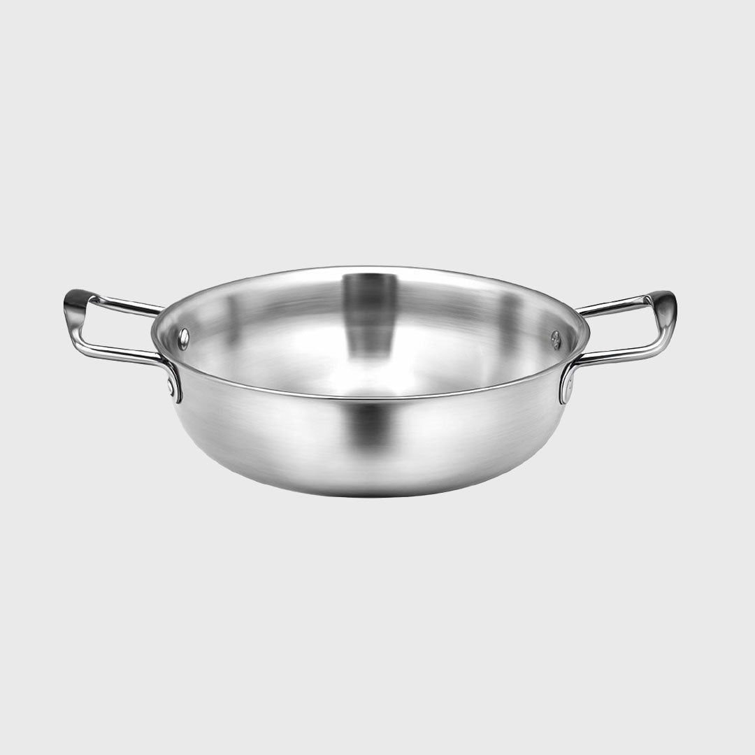 SOGA 28cm Premium Silver Seafood Dry Pot Stockpot Versatile and Durable Kitchen Essential