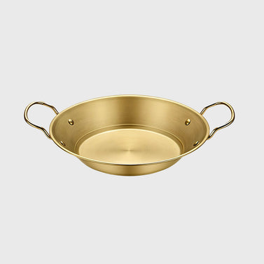 SOGA 21cm Dry Pot And crafted with 201 Material in Gold for Kitchen Essential