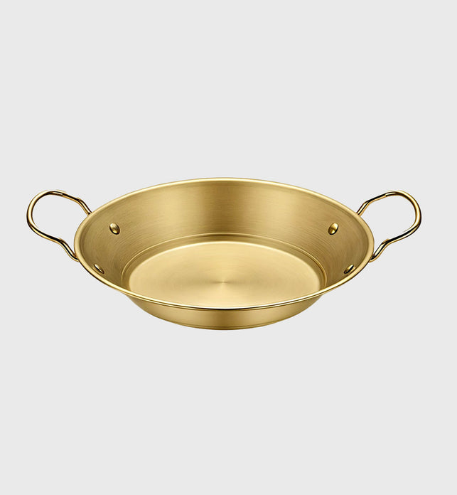 SOGA 21cm Dry Pot And crafted with 201 Material in Gold for Kitchen Essential