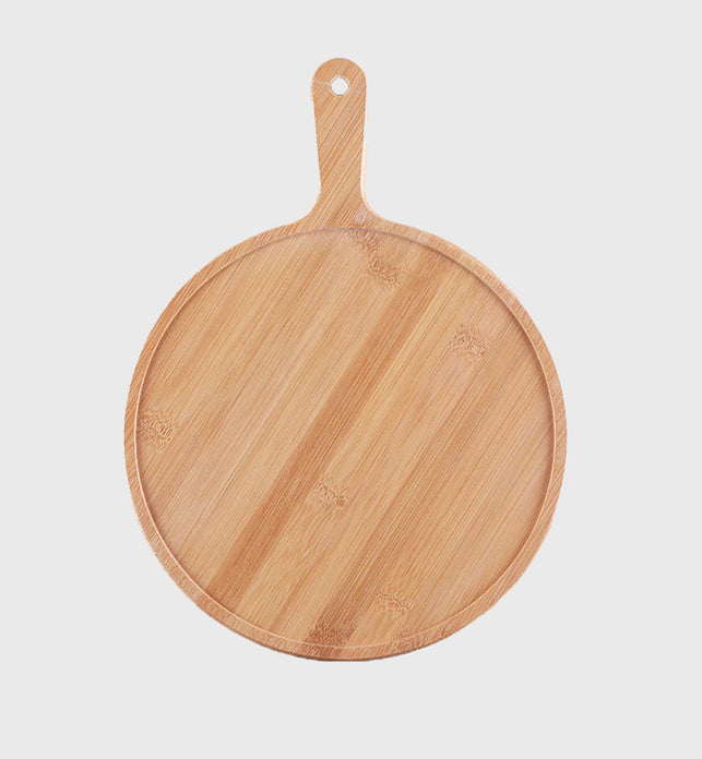 7 inch Blonde Round Wooden Tray