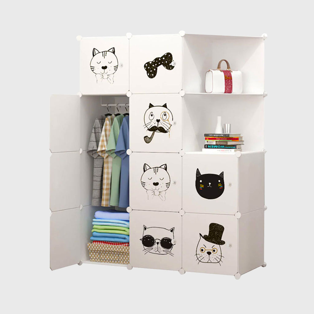 10 Cubes White Portable Wardrobe