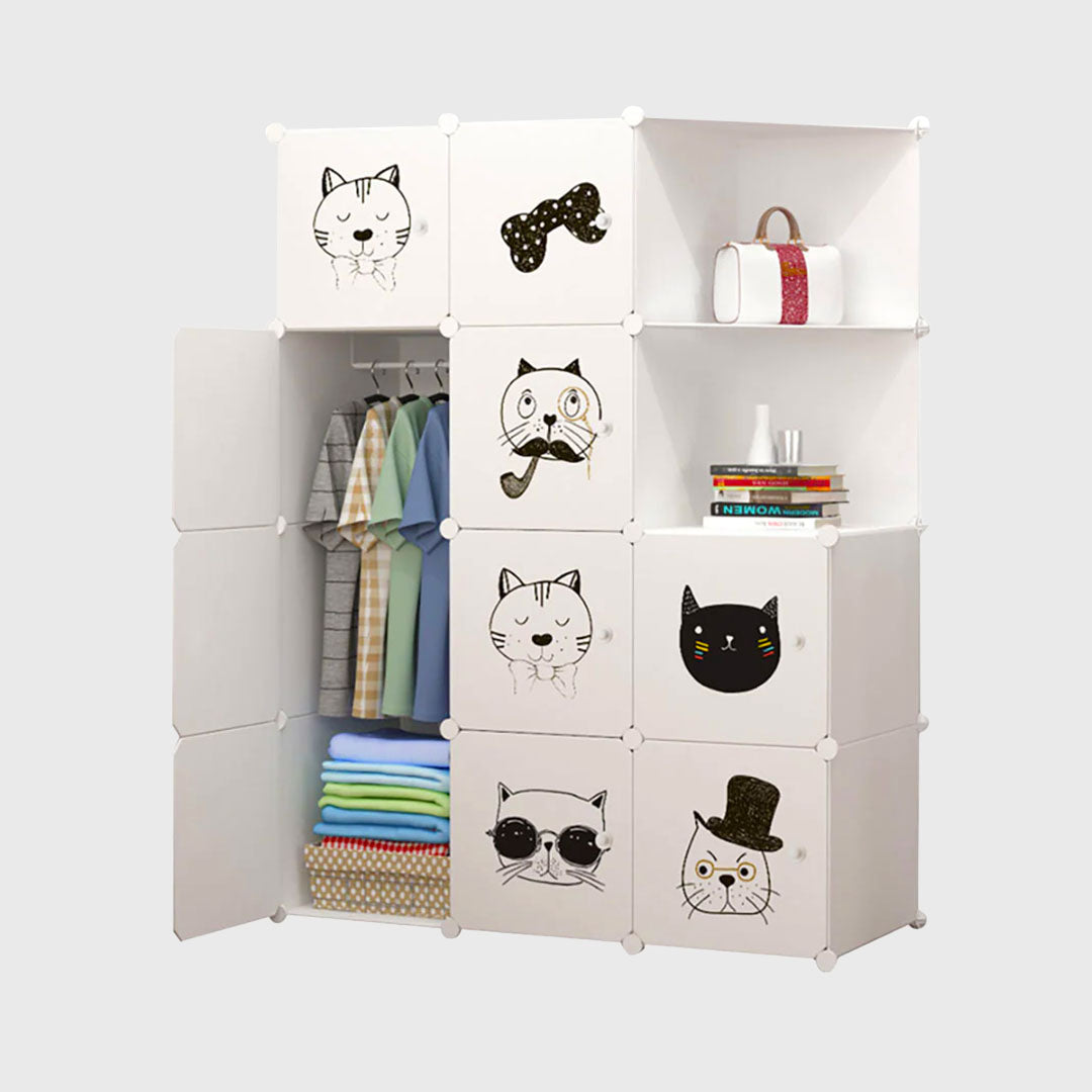 10 Cubes White Portable Wardrobe