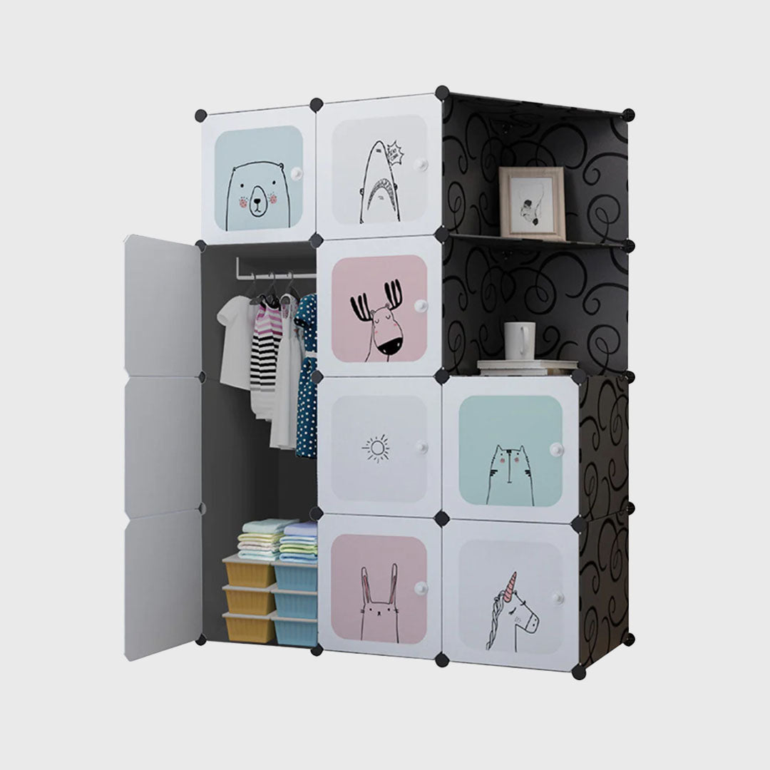 10 Cubes Black Portable Wardrobe