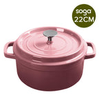Cast Iron Porcelain Casserole 2.7L Pink 22cm