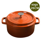 Cast Iron Porcelain Casserole 5L Orange 26cm