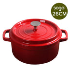 Cast Iron Porcelain Casserole 5L Red 26cm