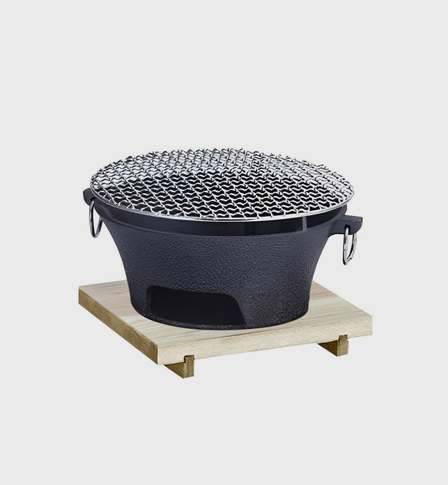 Large Cast Iron Round Stove Charcoal Table Net Grill