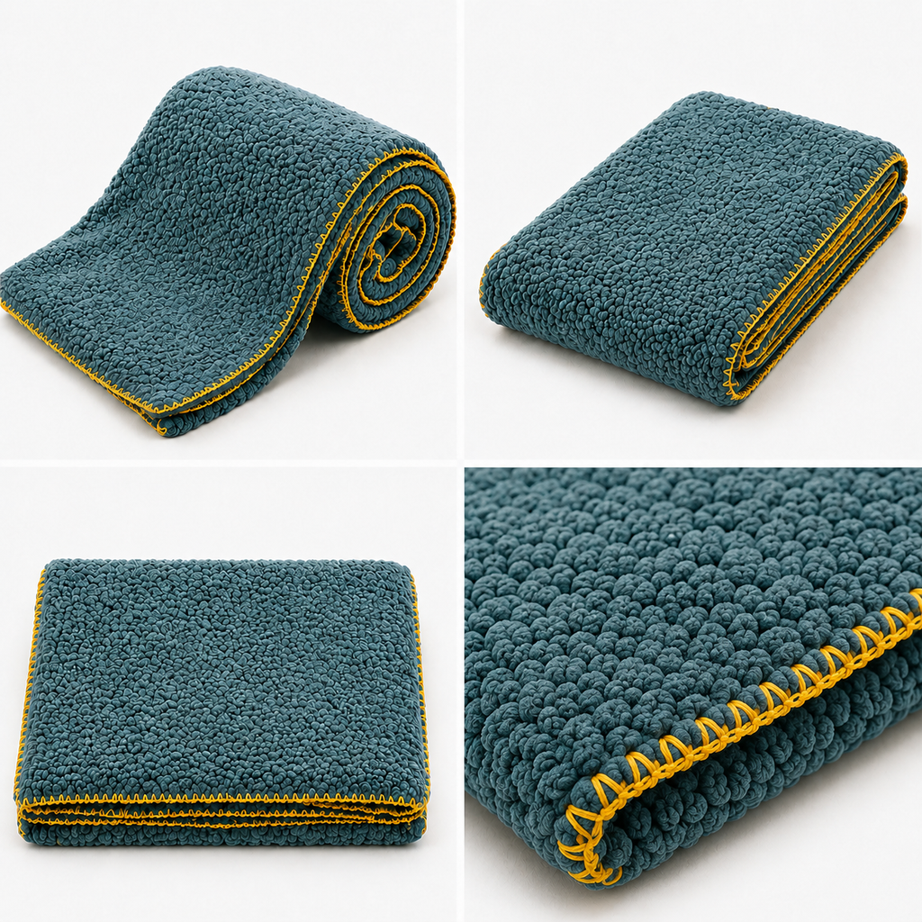 SOGA 230x200cm Grayish-green Flannel Polyester Throw Blanket