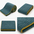 SOGA 230x200cm Grayish-green Flannel Polyester Throw Blanket