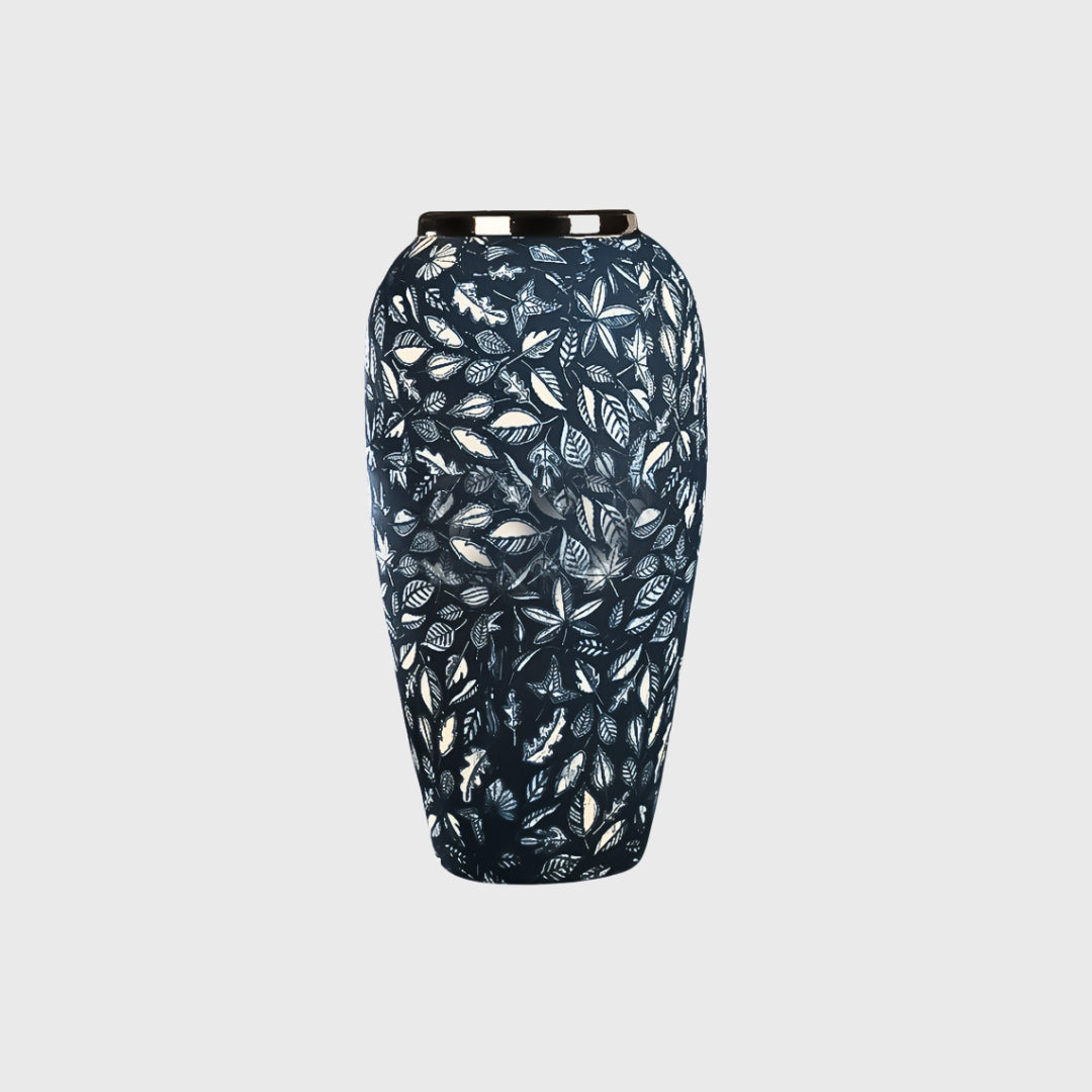 35x17cm Blue Large Ceramic Flower Vase Elegant Living Room Home Decor