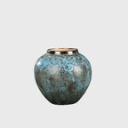 21x22cm Light Blue Small Ceramic Flower Vase Elegant Living Room Home Decor