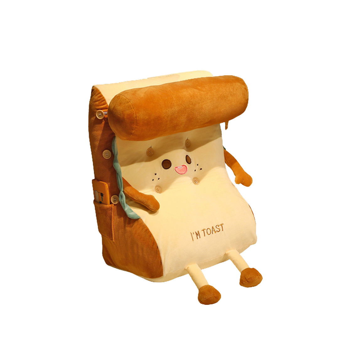 Cute Face Toast Bread Wedge Cushion Small