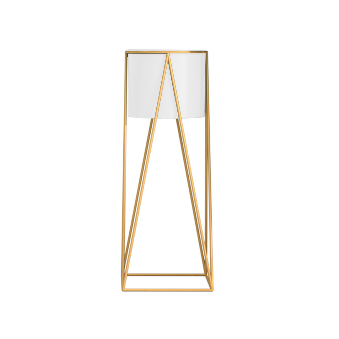 70CM Gold Wire Metal White Pot Holder Rack