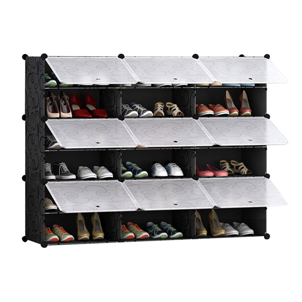 6 Tier 3 Column Shoe Rack Organizer