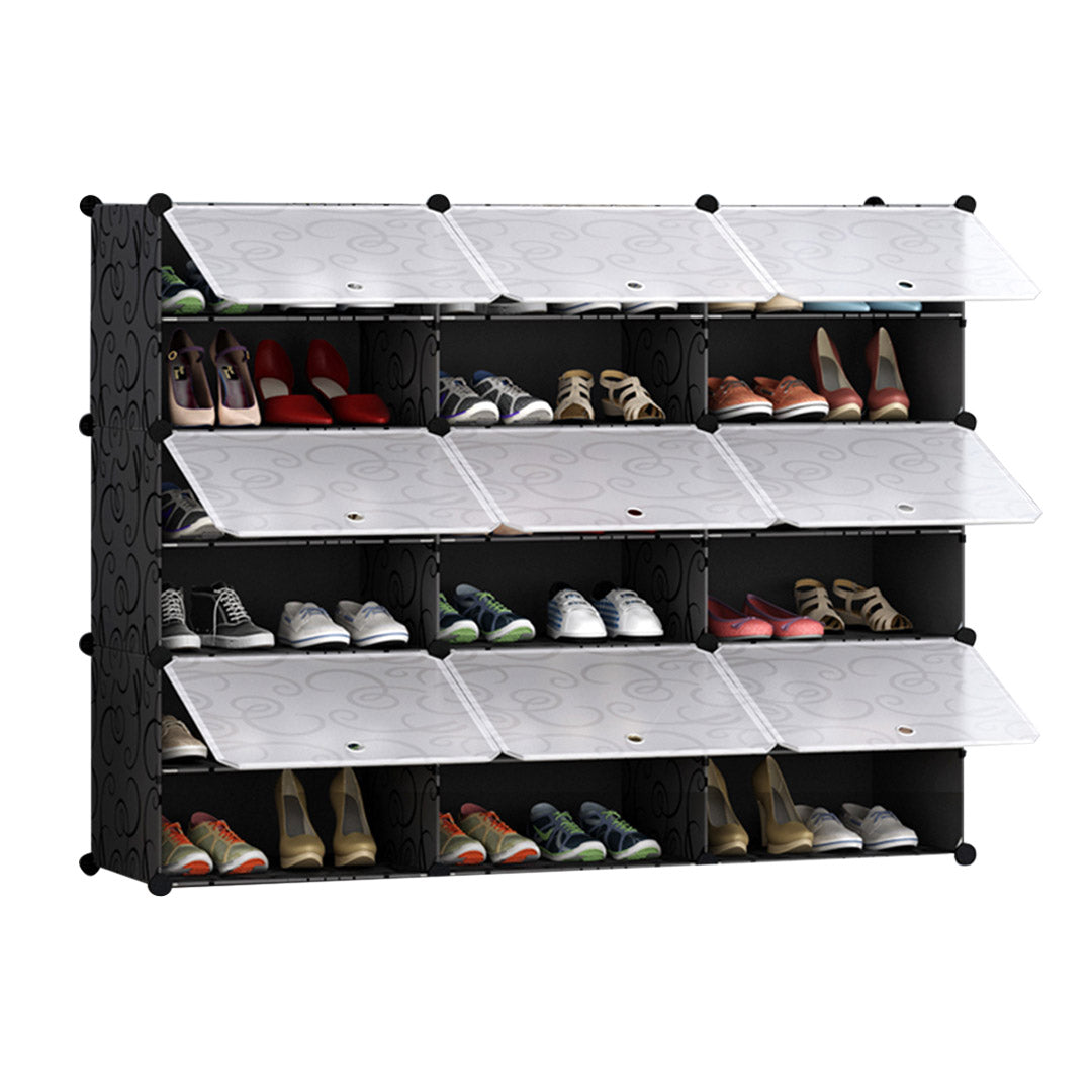 6 Tier 3 Column Shoe Rack Organizer