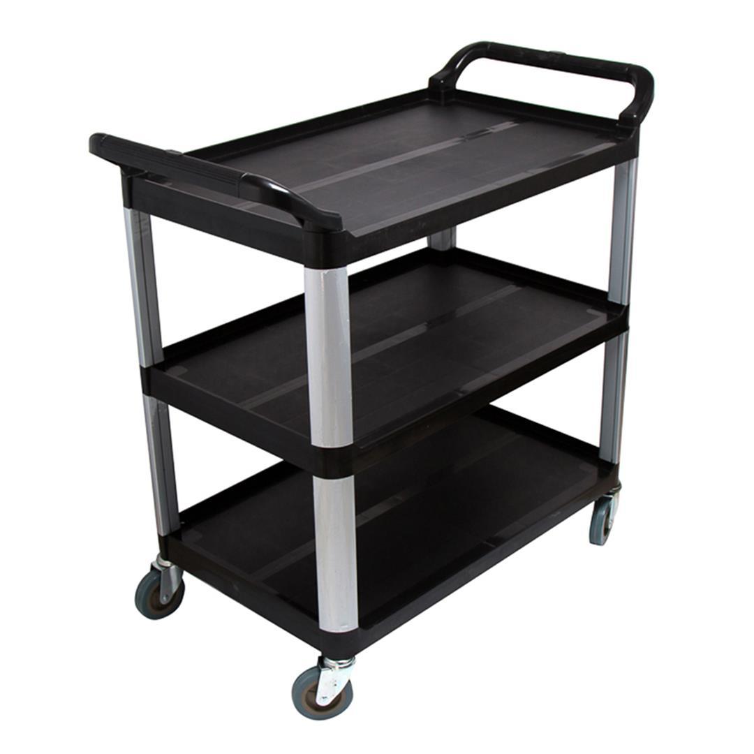 3 Tier Utility Cart Black 83.5x43x95cm Small
