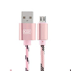 Android 1.5M MFI Metal Braided USB Cable Rose Gold