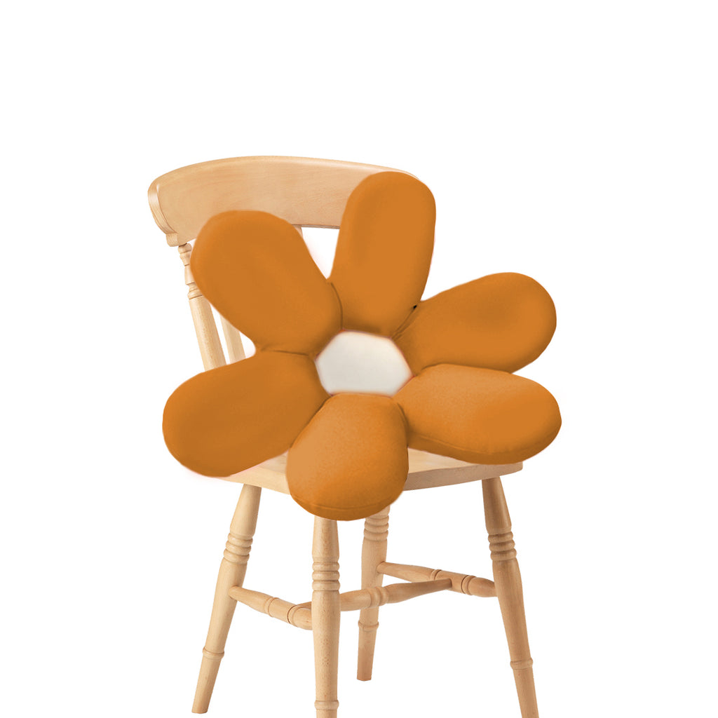 Coffee Daisy Flower Shape Cushion