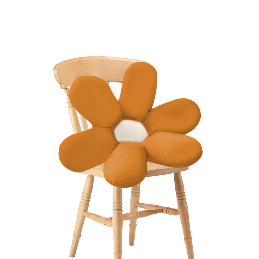 Coffee Daisy Flower Shape Cushion