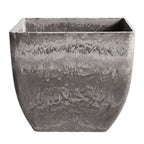 27cm Rock Grey Square Resin Planter