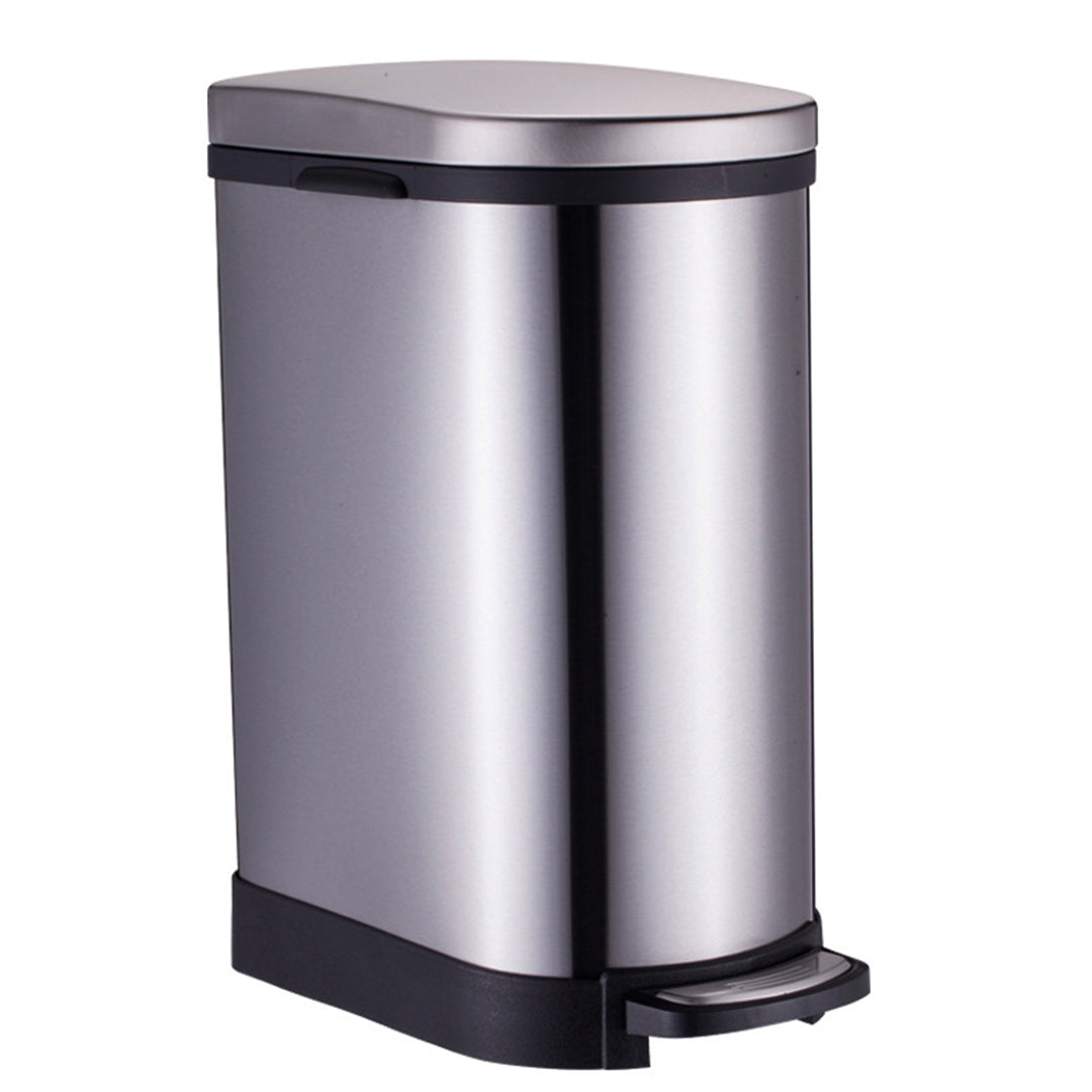 Foot Pedal Stainless Steel Trash Bin 10L