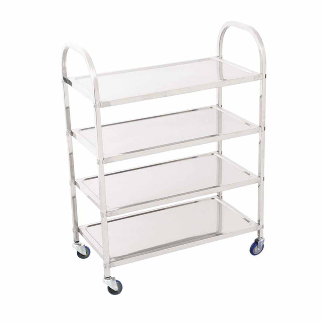 4 Tier Stainless Steel Utility Cart Square Small