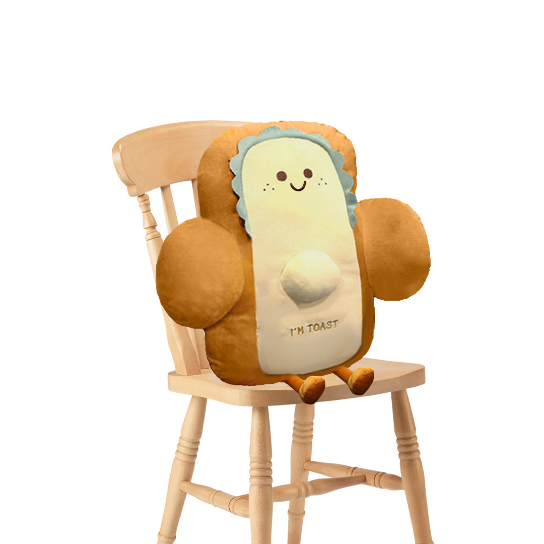 58cm Smiley Face Toast Bread Cushion