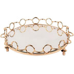 33cm Round Vanity Tray Organiser with Handles
