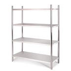 4 Tier Stainless Steel Display Shelf 150CM