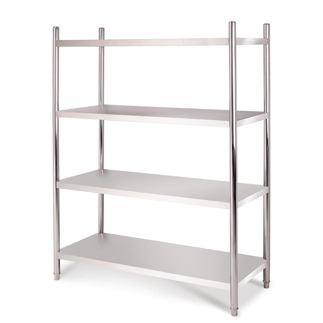 4 Tier Stainless Steel Display Shelf 150CM