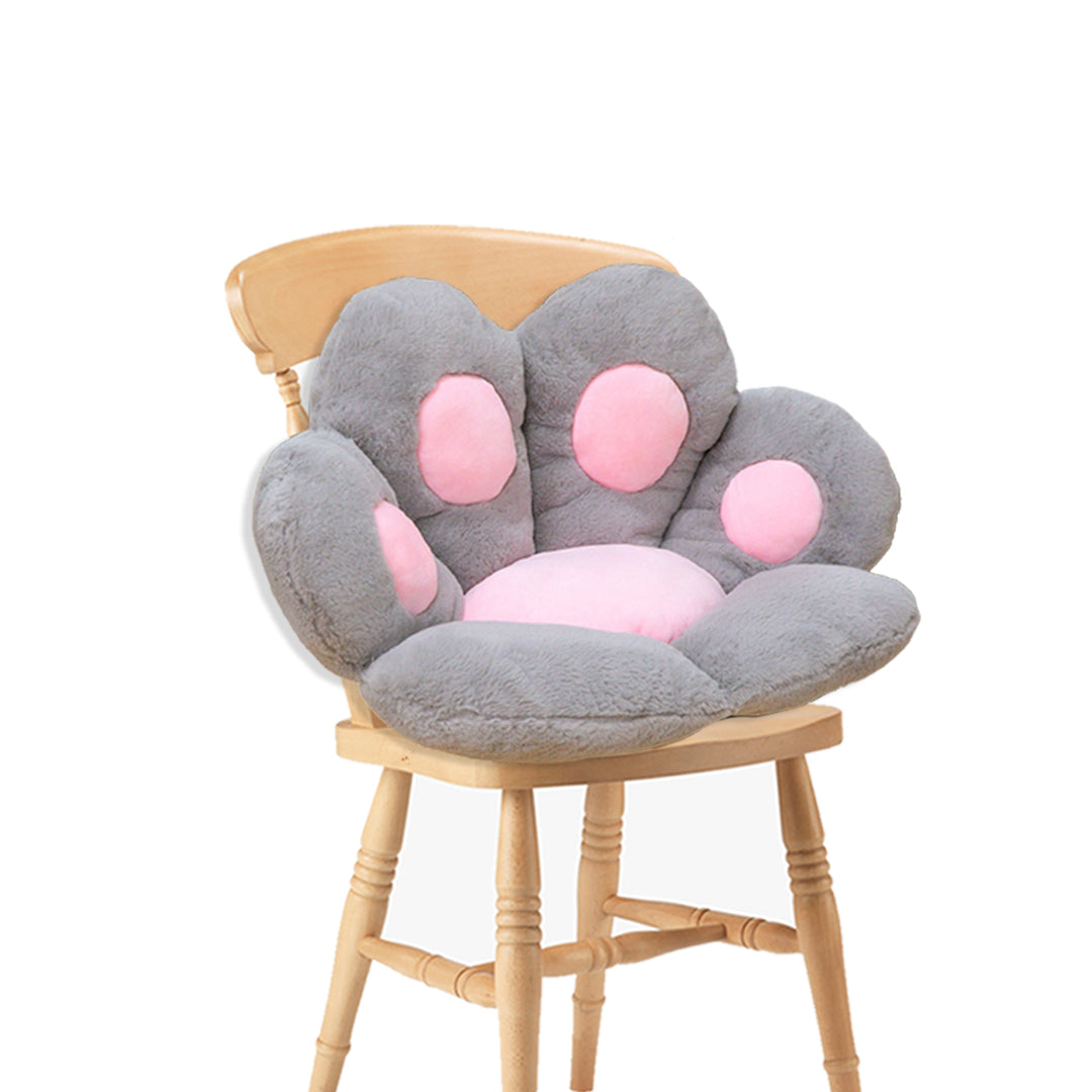 80cm Grey Paw Shape Cushion