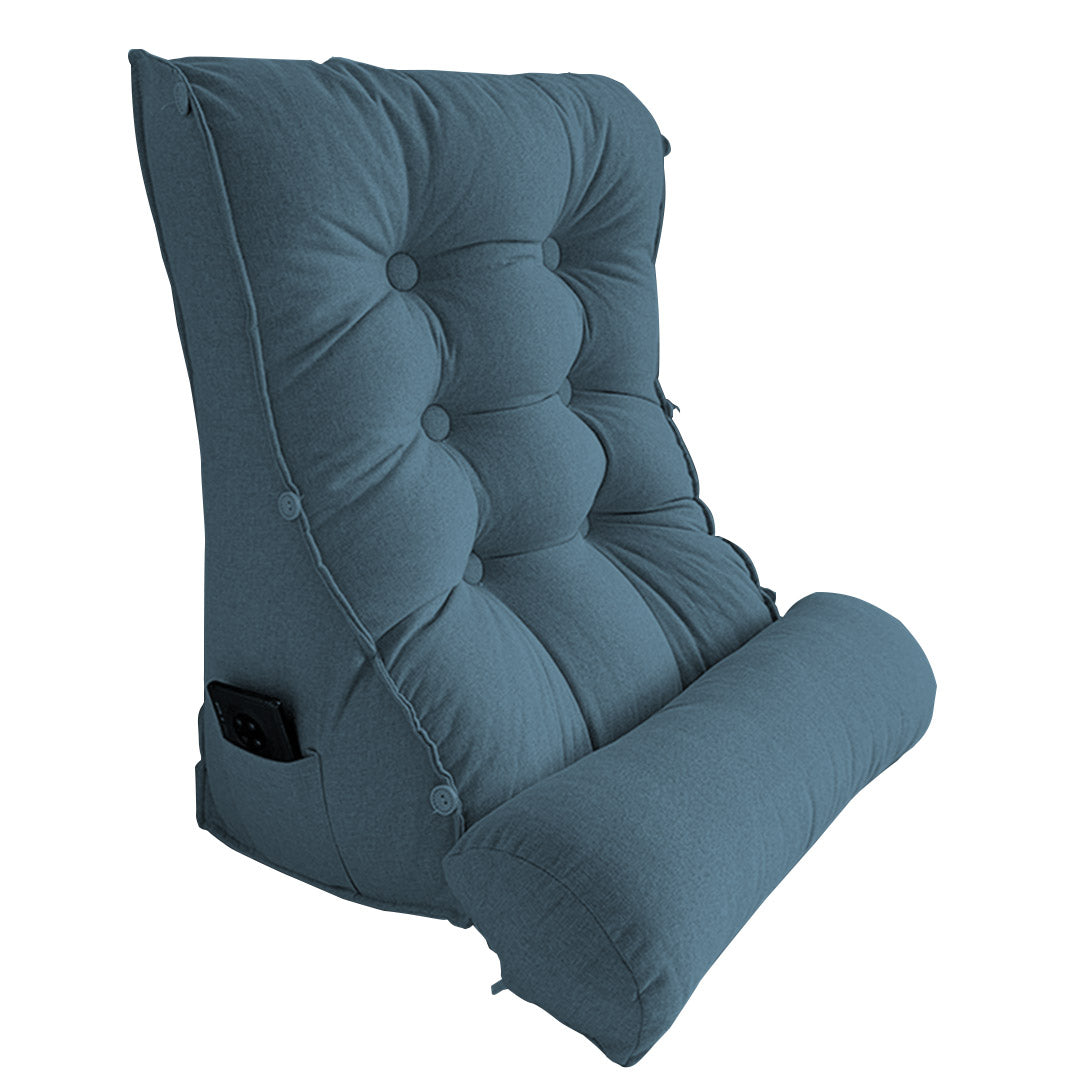 45cm Grey Wedge Lumbar Pillow