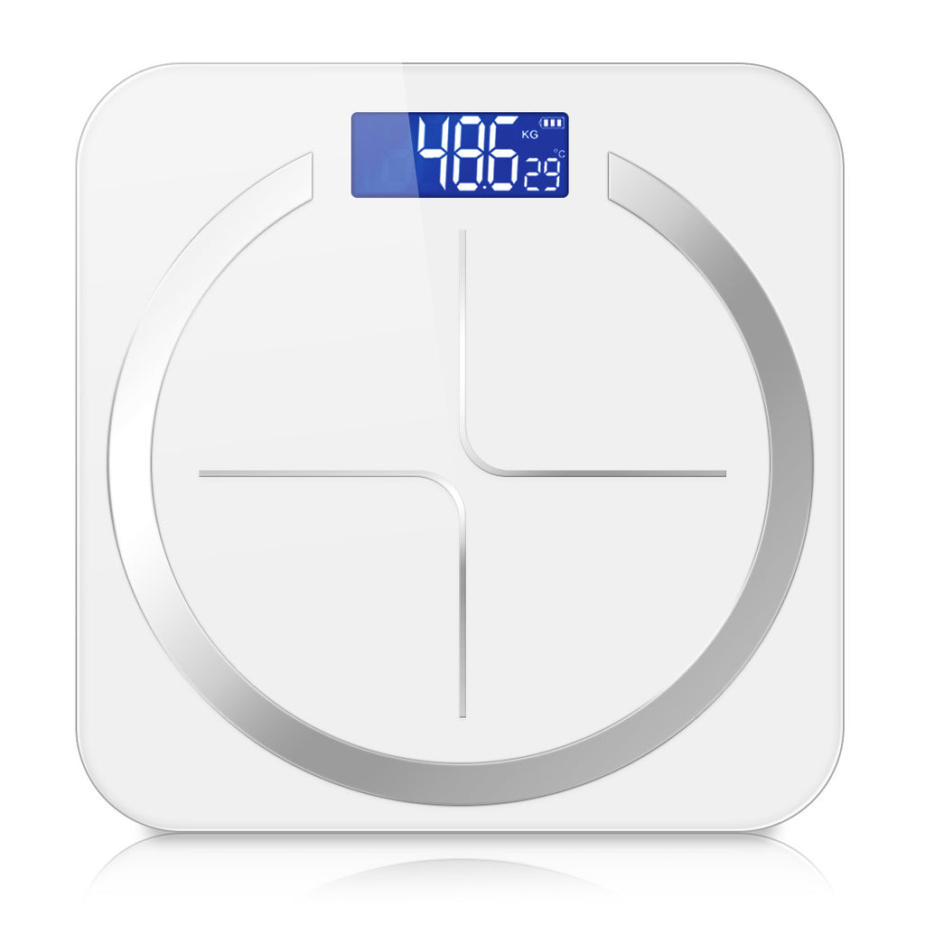 180kg Glass Digital Fitness Electronic Scales White
