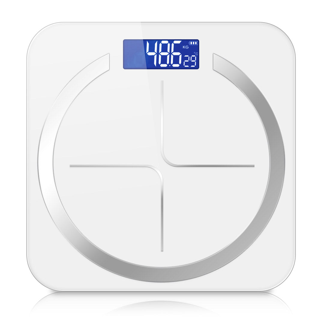180kg Glass Digital Fitness Electronic Scales White