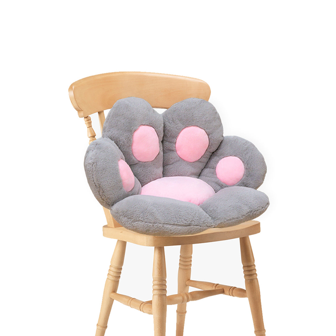 70cm Grey Paw Shape Cushion