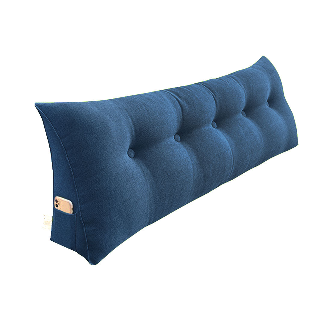SOGA 100cm Blue Wedge Bed Cushion