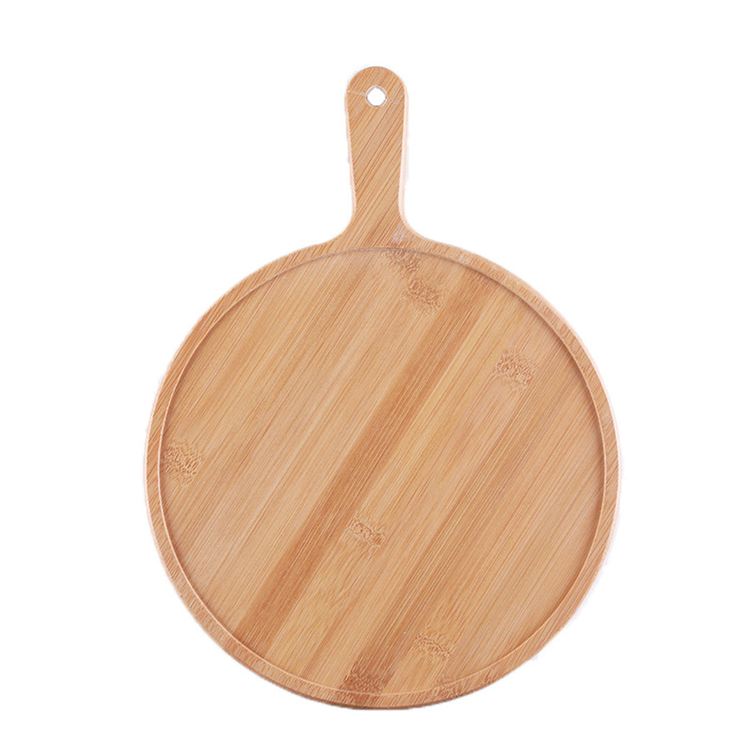 8 inch Blonde Round Wooden Tray