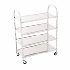 4 Tier Stainless Steel Utility Cart Square Medium
