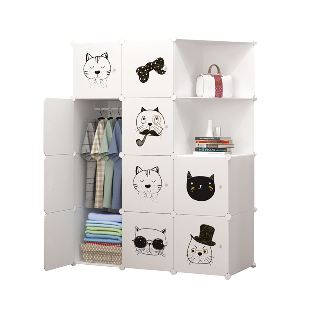 10 Cubes White Portable Wardrobe